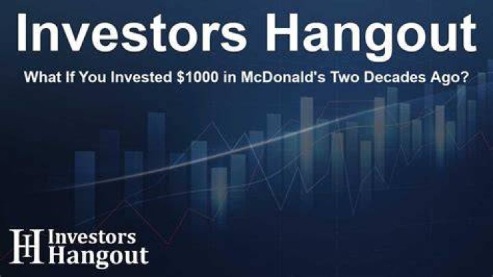 A 1,000 investment in McDonald's 10 years ago is worth this much now