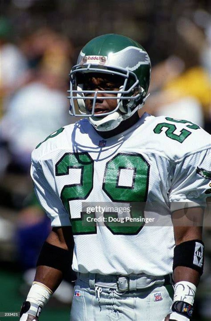 Defensive back Mark McMillian of the Philadelphia Eagles rests for a