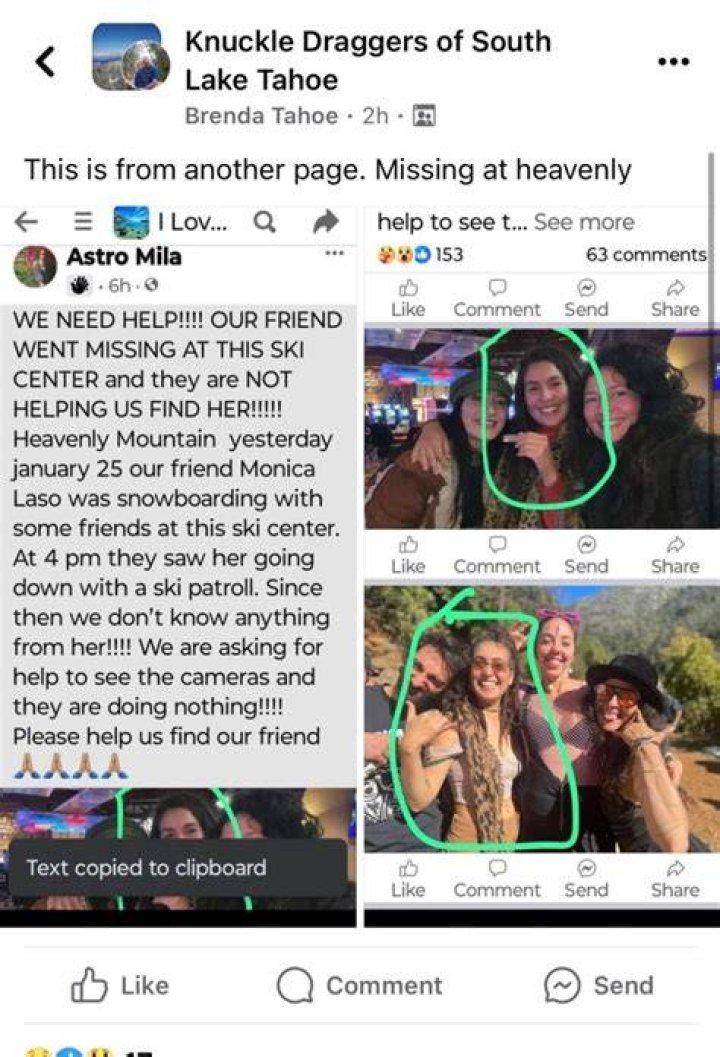 Individual reported missing in Tahoe, spends the night on Heavenly