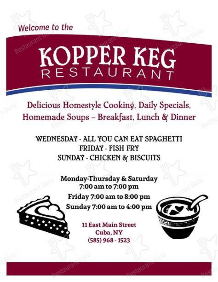 Kopper Keg Menu, Menu for Kopper Keg, South Las Vegas, Las Vegas