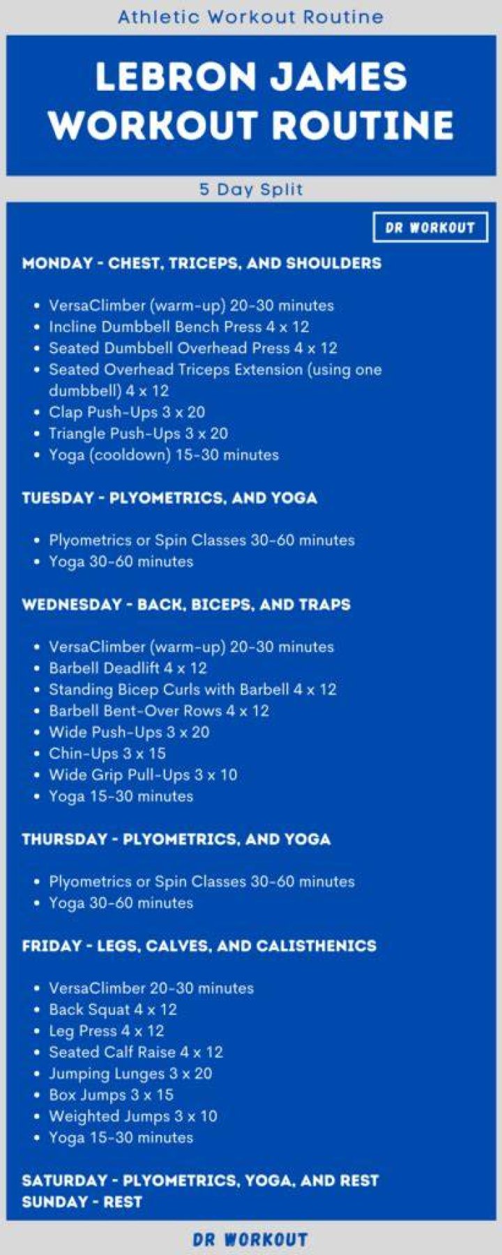 LeBron James Workout Routine Dr Workout