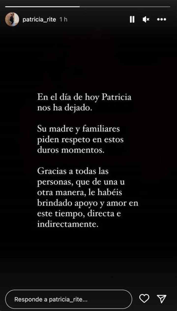 Muere Patricia Rite, de 'Mujeres y Hombres y Viceversa', a los 30 a&ntilde;os