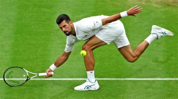 Novak Djokovic in action
