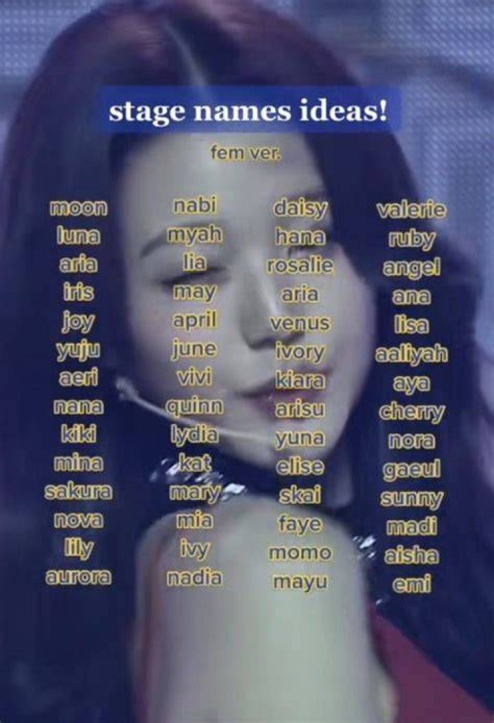 Stage Names 400+ Cool And Unique Stage Names Ideas