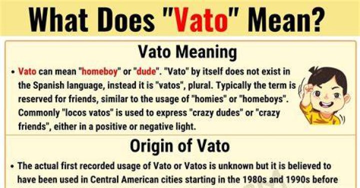 Vato Meaning What Does the Popular Term 'Vato' Mean? &bull; 7ESL